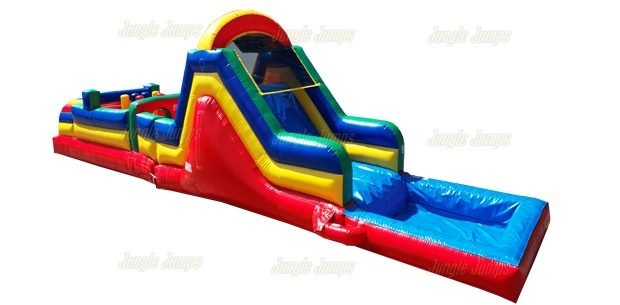 Colorful Slide Obstacle Course inflatable rental